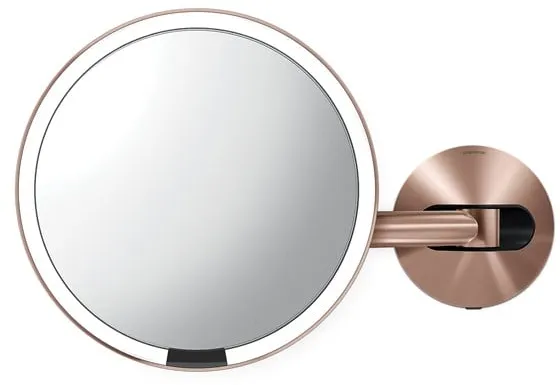 Simplehuman fest montierter wandmontierter Sensorspiegel, Roségold
